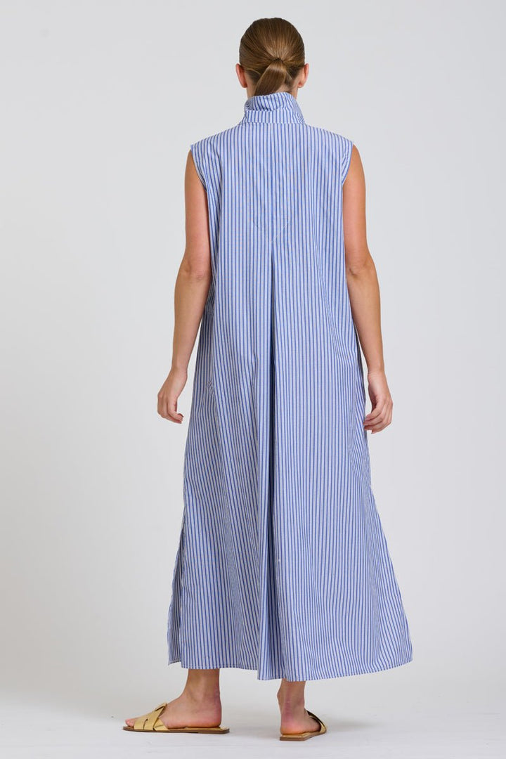 The Freya Shirt Dress - Navy Stripe Shirty