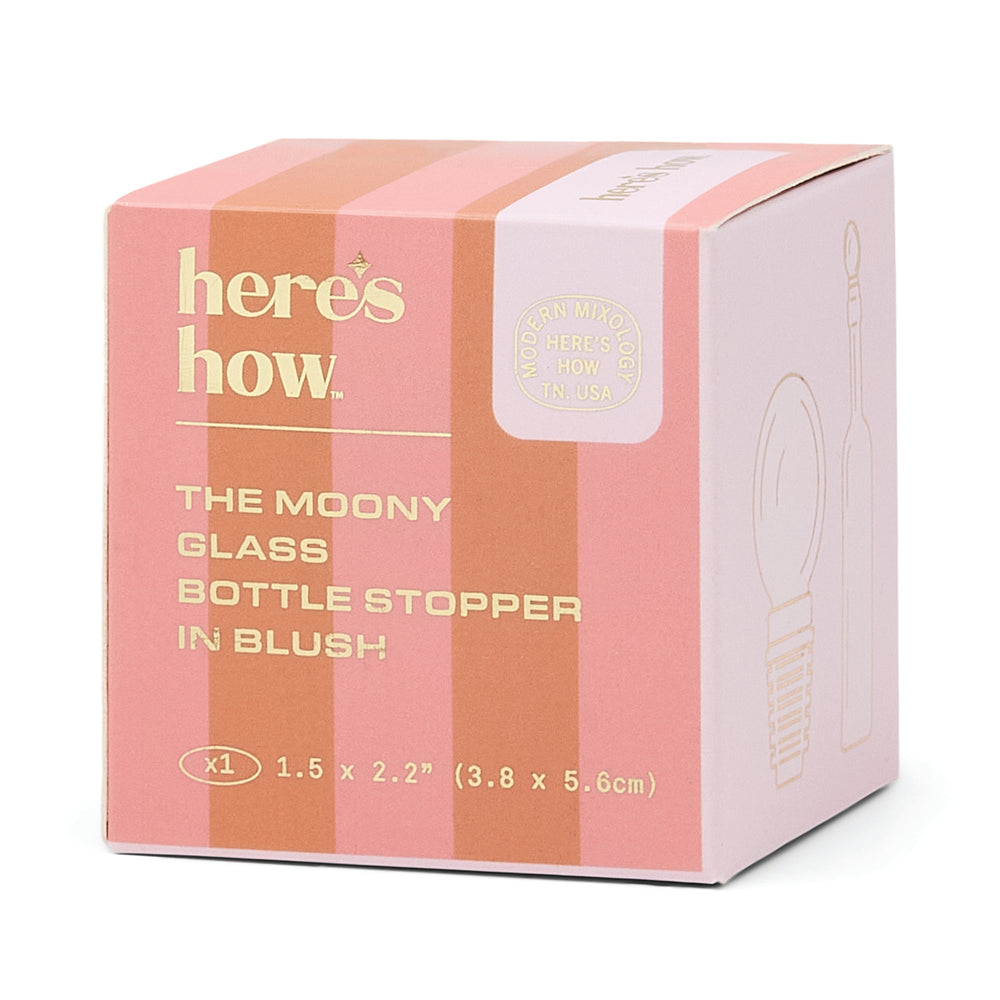 The Moony Glass Bottle Stopper - Pink Here's How