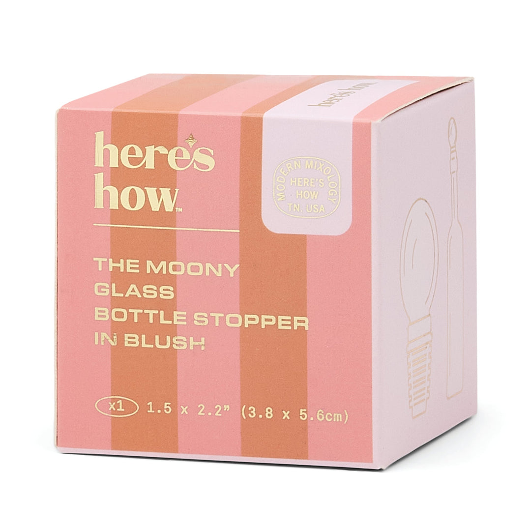 The Moony Glass Bottle Stopper - Pink Here's How