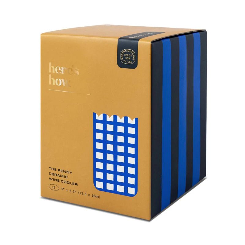 The Penny Ceramic Wine Cooler - Cobalt Here's How