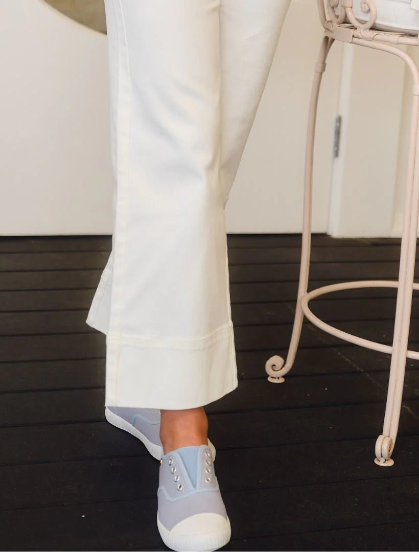 The Penny Plimsole - Light Blue Shoes zjoosh