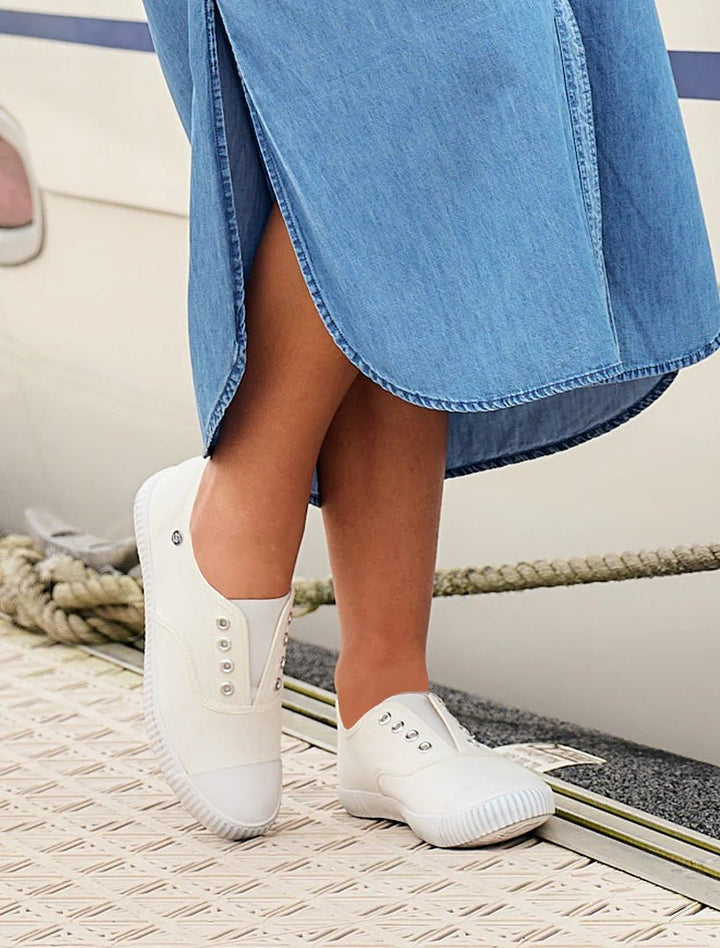 The Penny Plimsole White Shoes zjoosh