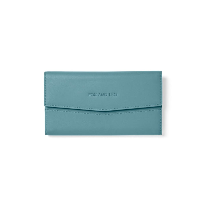 The Traveller 2.0 - Teal Wallet Fox and Leo