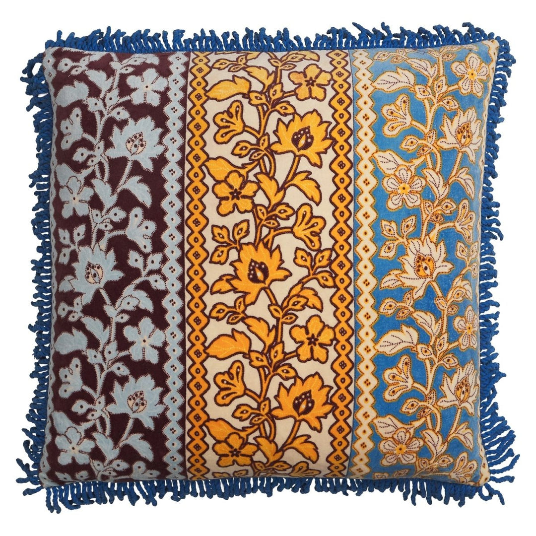 Thea Velvet Cushion - Azure Sage & Clare