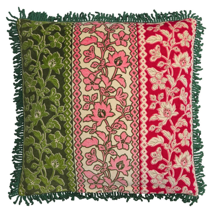 Thea Velvet Cushion - Kelp Sage & Clare