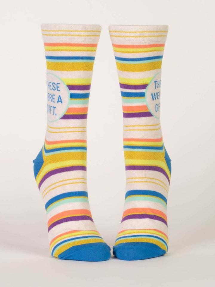 These Were A Gift W-Crew Socks Socks Blue Q