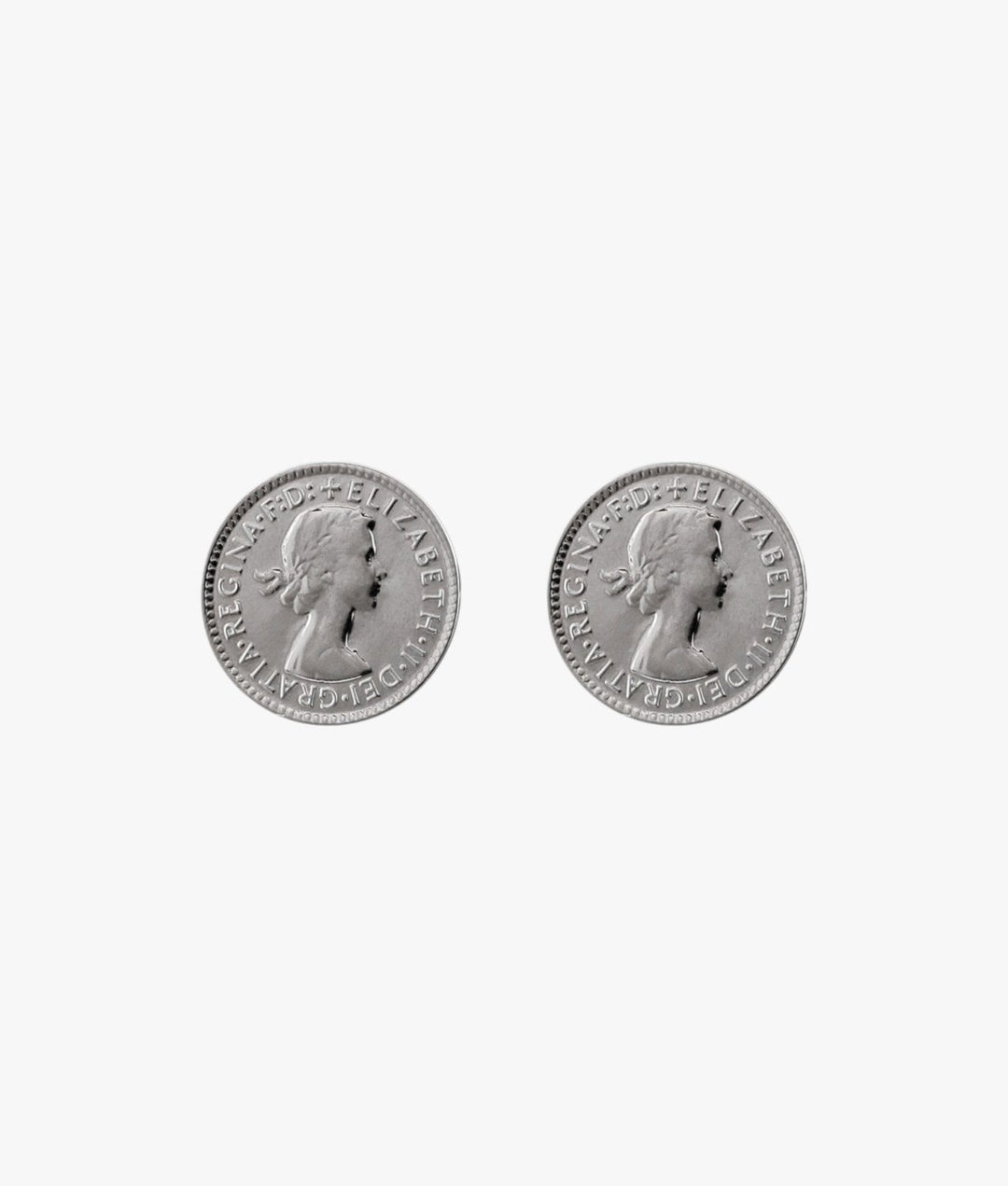 Threepence Sterling SIlver Studs Von Treskow
