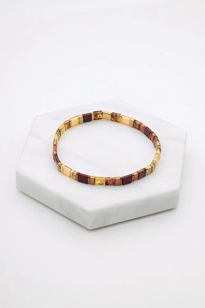 Tile Bracelet - Burnt Amber bracelet Zafino Jewellery