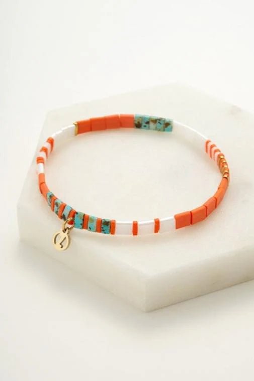 Tile Bracelet - Coral bracelet Zafino Jewellery