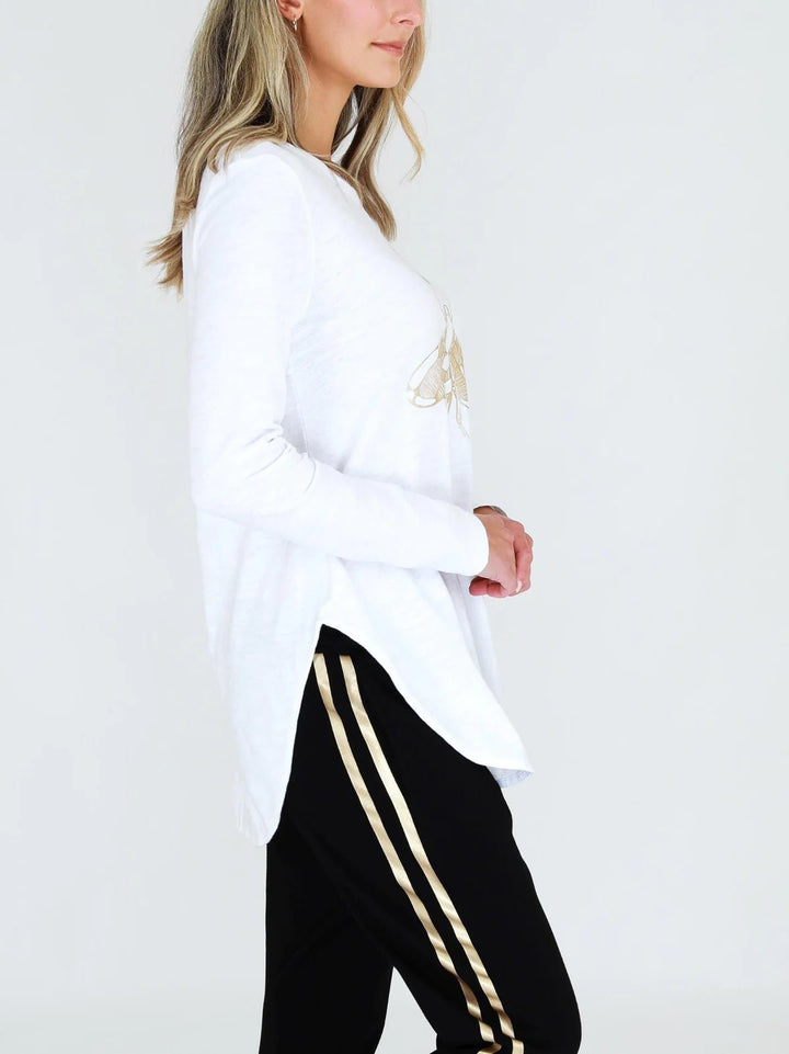 Timeless Bee Tee - White Long Sleeve Tee 3rd Story