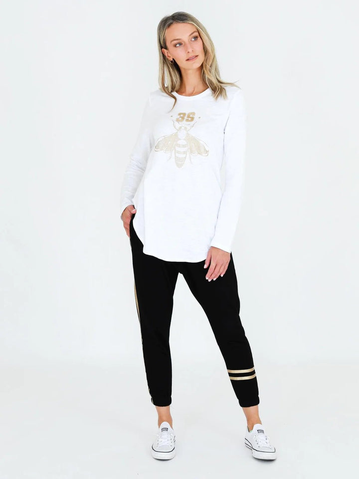 Timeless Bee Tee - White Long Sleeve Tee 3rd Story