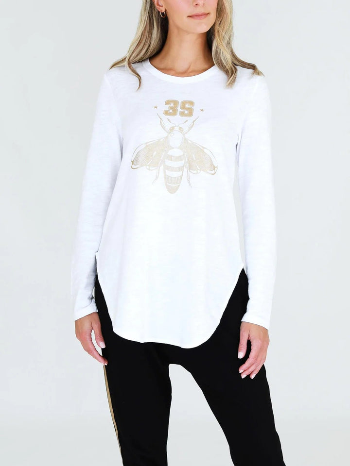 Timeless Bee Tee - White Long Sleeve Tee 3rd Story
