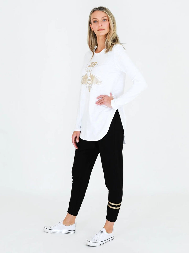 Timeless Bee Tee - White Long Sleeve Tee 3rd Story