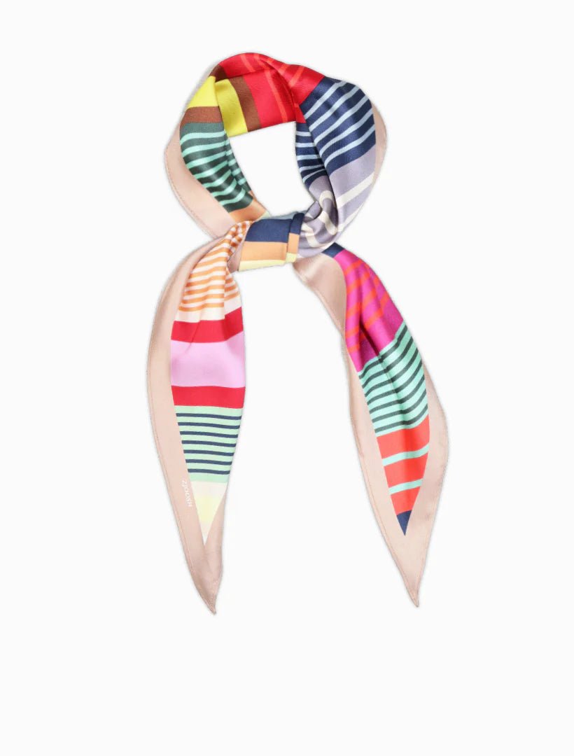 Trapezoid Scarf Bright Stripes scarf zjoosh