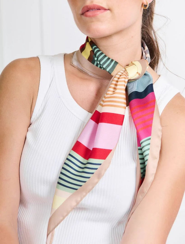 Trapezoid Scarf Bright Stripes scarf zjoosh
