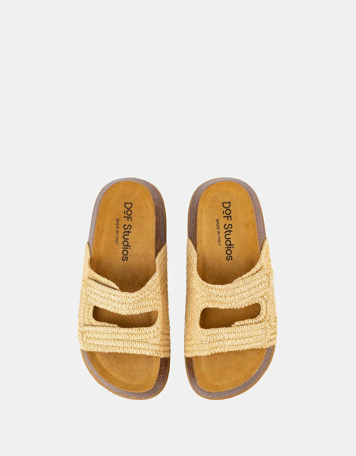 Tropea Sand Raffia Shoes Department of Finery