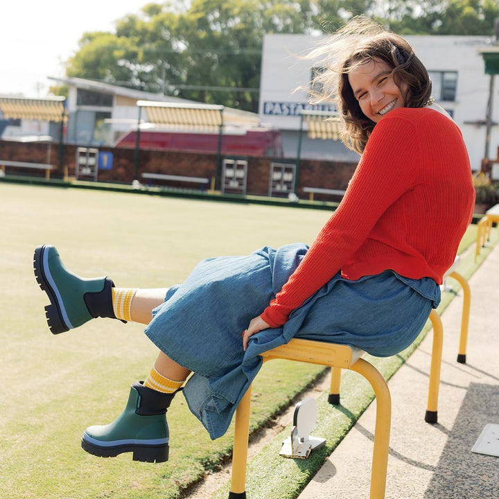 Tully Boot // Ocean Evergreen Gumboot Merry People