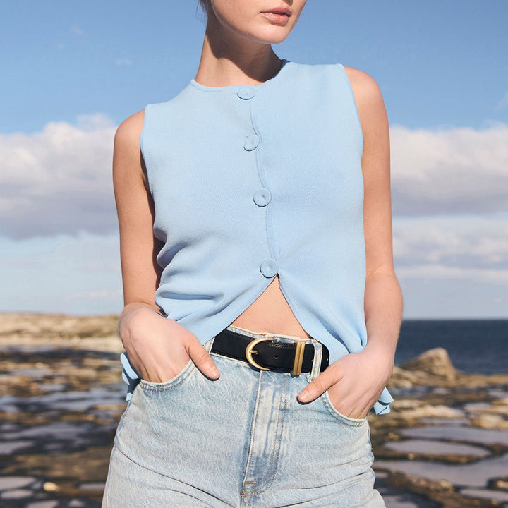 Under Your Spell Belt - Black Nappa/Gold - Stanleyandstone