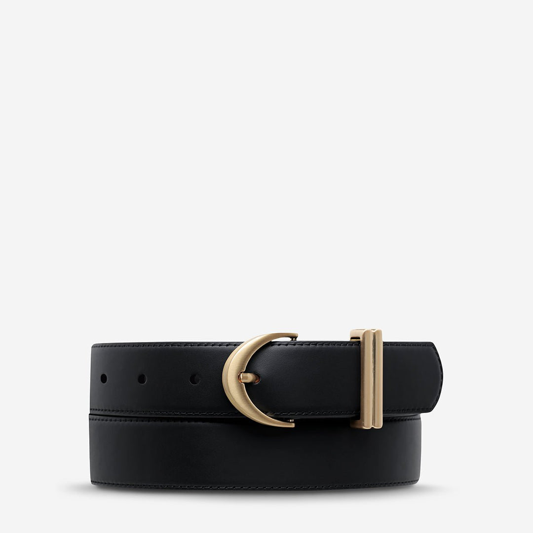 Under Your Spell Belt - Black Nappa/Gold - Stanleyandstone