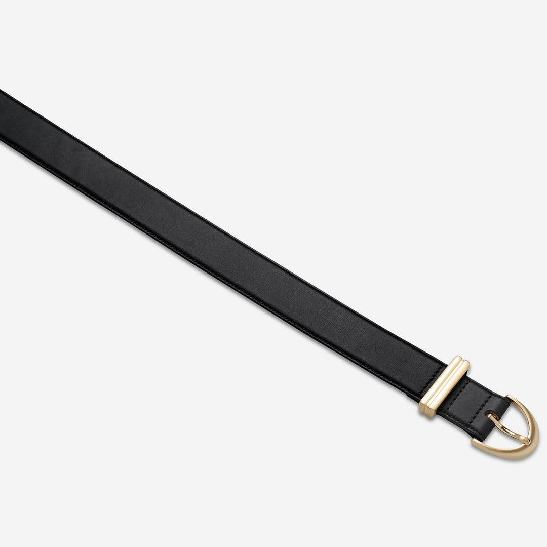 Under Your Spell Belt - Black Nappa/Gold - Stanleyandstone