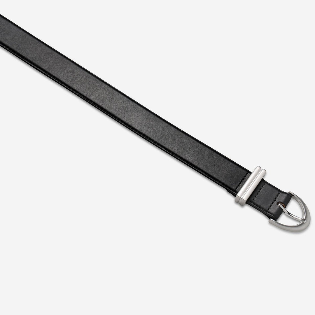 Under Your Spell Belt - Black Nappa/Silver - Stanleyandstone