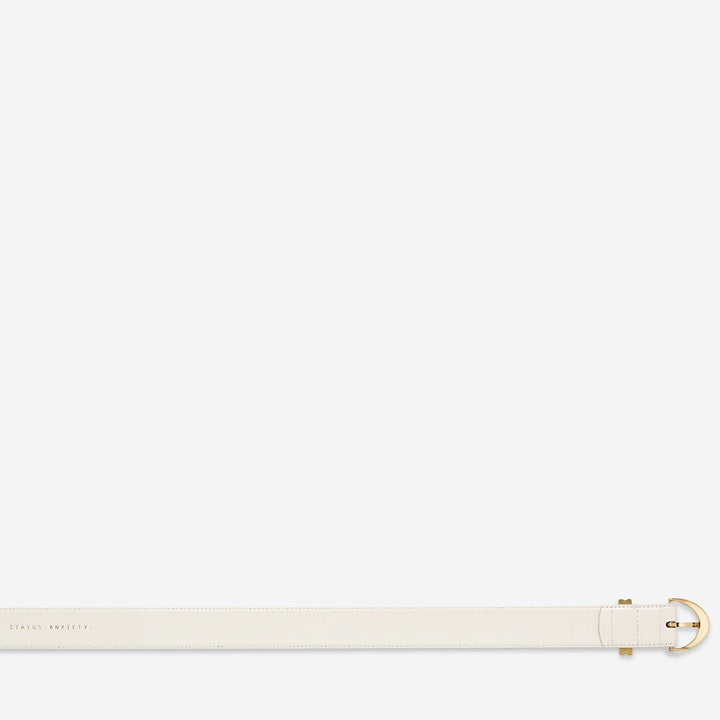 Under Your Spell Belt - Ivory Nappa/Gold - Stanleyandstone