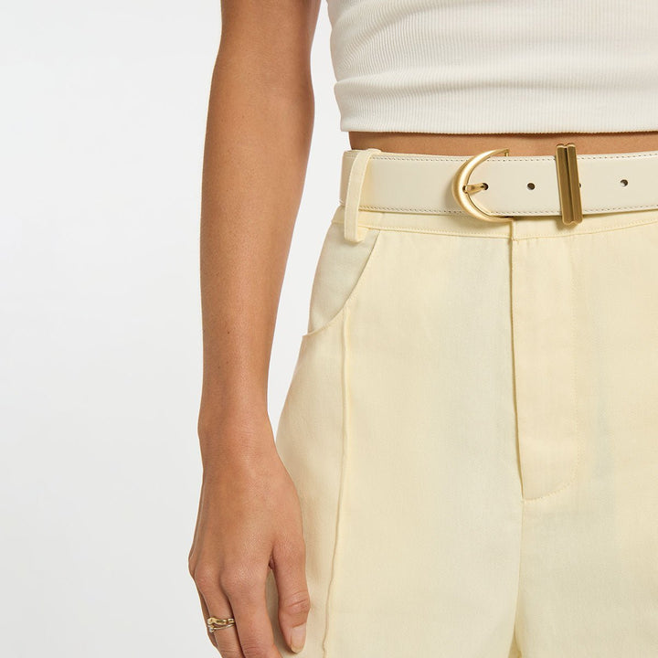 Under Your Spell Belt - Ivory Nappa/Gold - Stanleyandstone