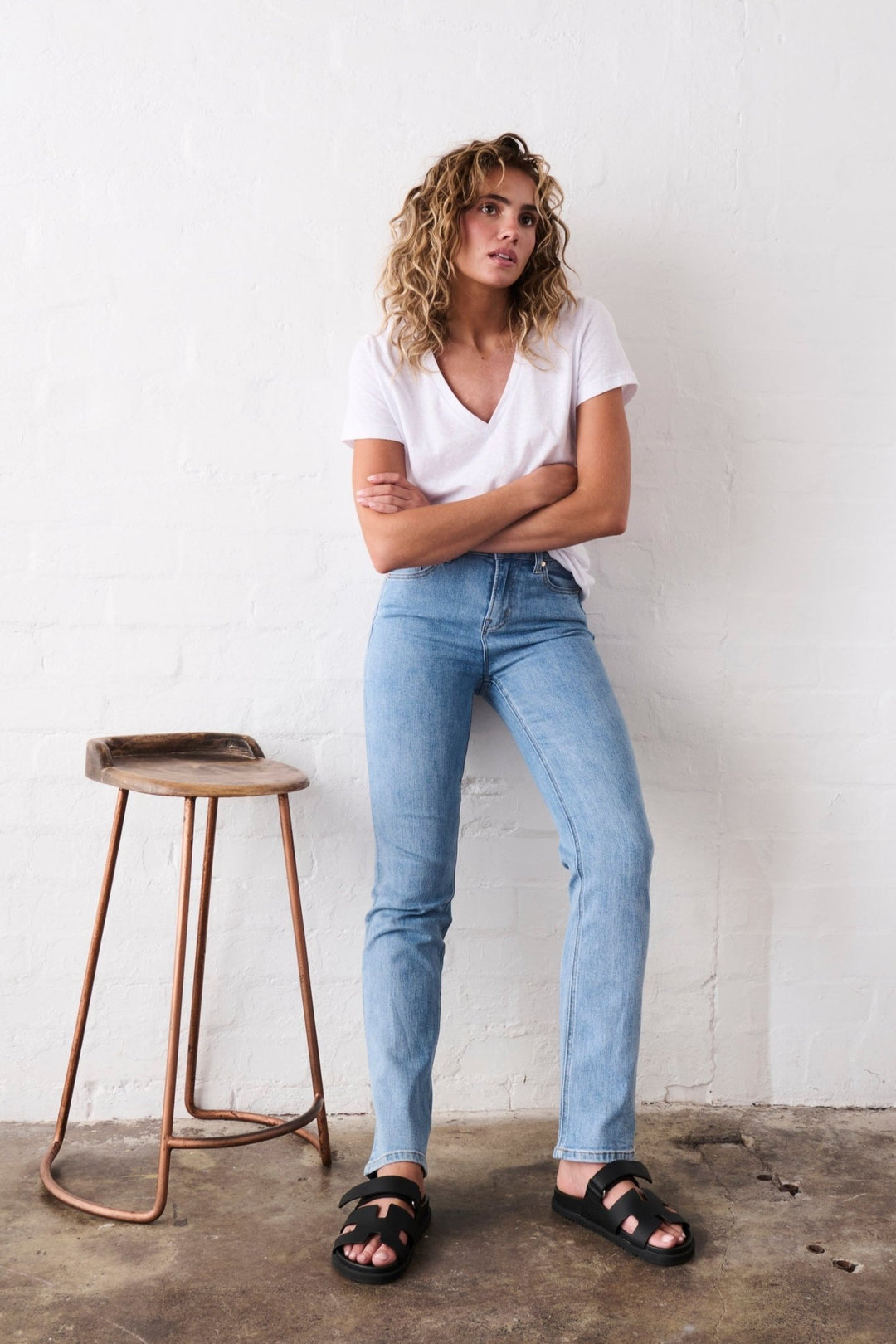 Vacay Jean | Long - 70s Blue Denim Kireina