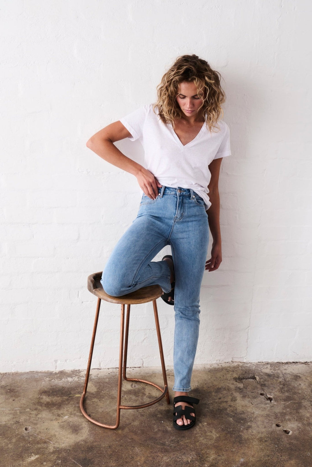 Vacay Jean | Long - 70s Blue Denim Kireina