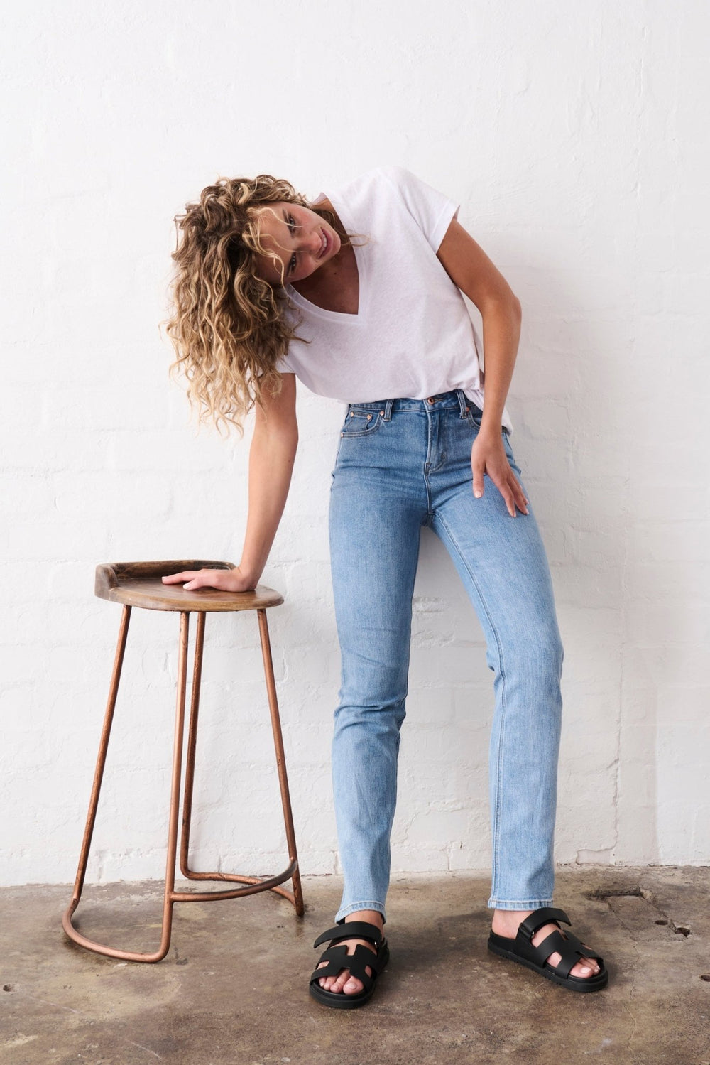 Vacay Jean | Long - 70s Blue Denim Kireina