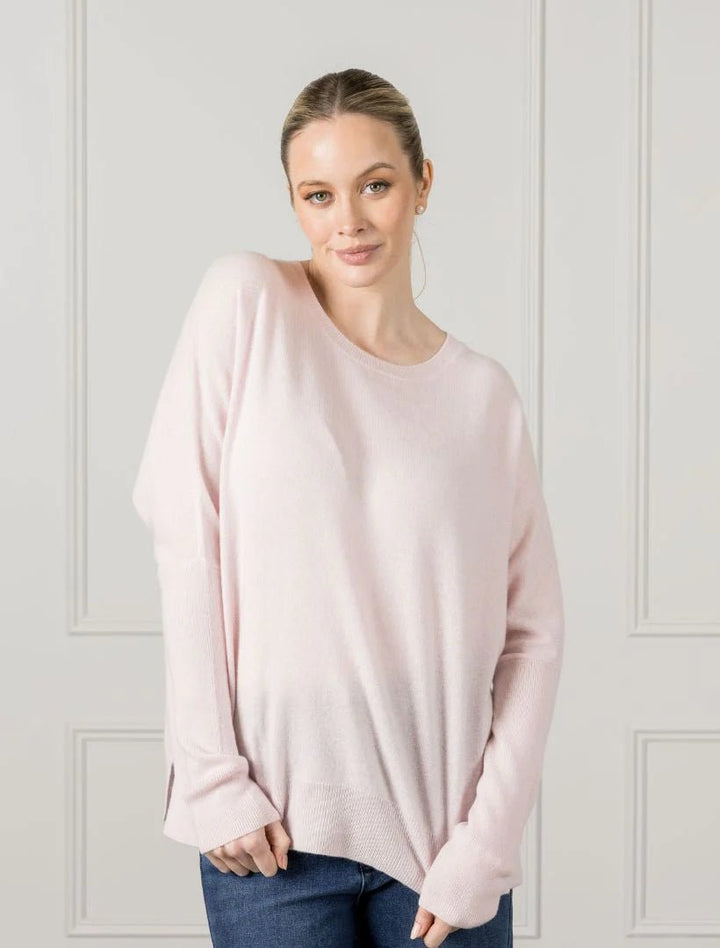 Vanessa Cashmere Jumper - Parfait Pink knit zjoosh