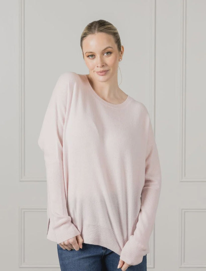 Vanessa Cashmere Jumper - Parfait Pink knit zjoosh