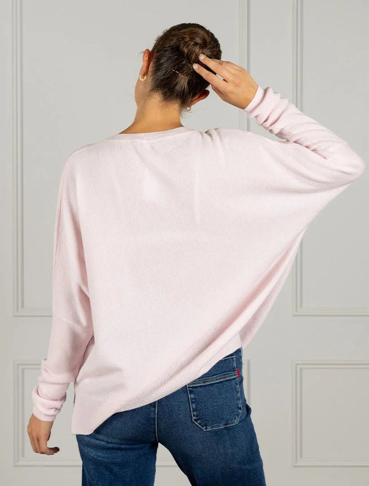 Vanessa Cashmere Jumper - Parfait Pink knit zjoosh