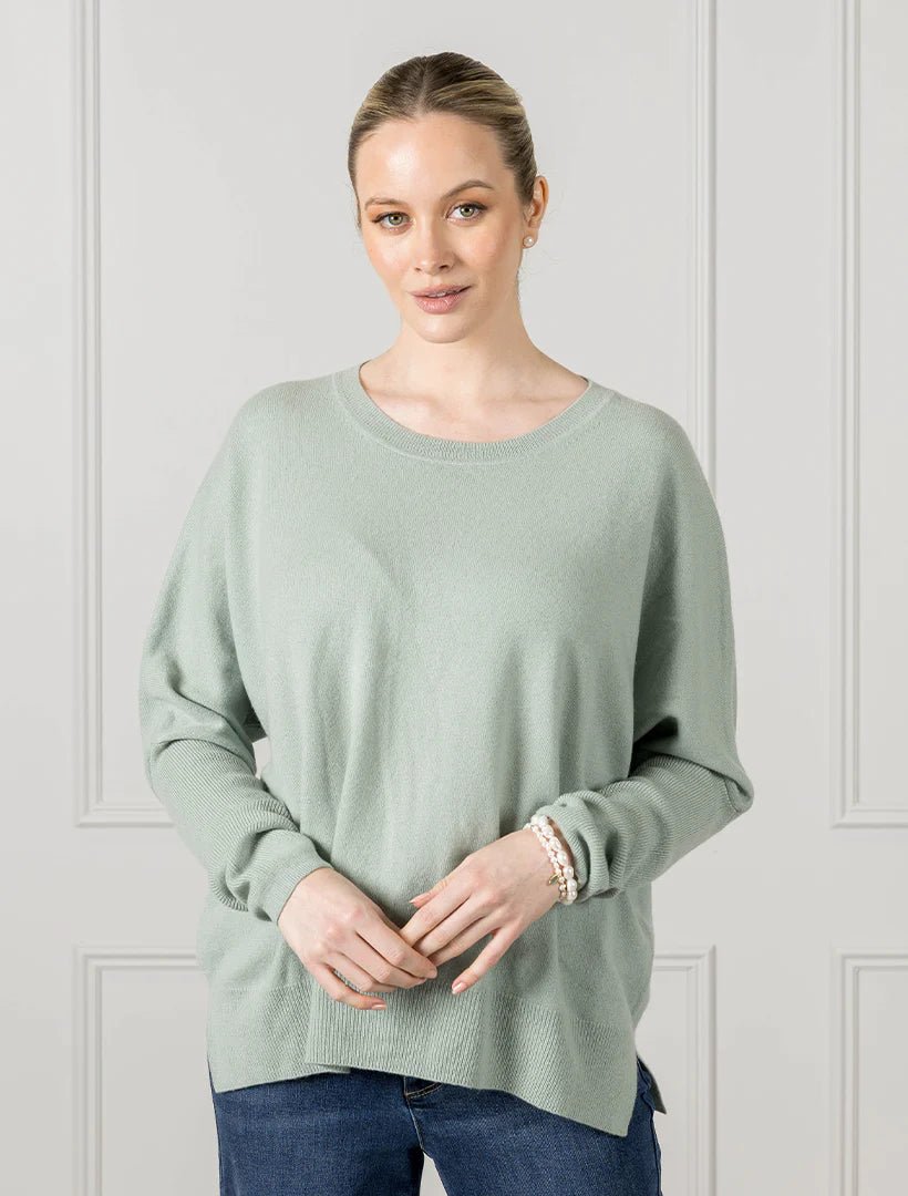 Vanessa Cashmere Jumper Sage General zjoosh