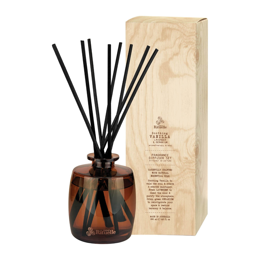 Vanilla, Lavender & Geranium Fragrance Diffuser Set | 220ml Urban Rituelle
