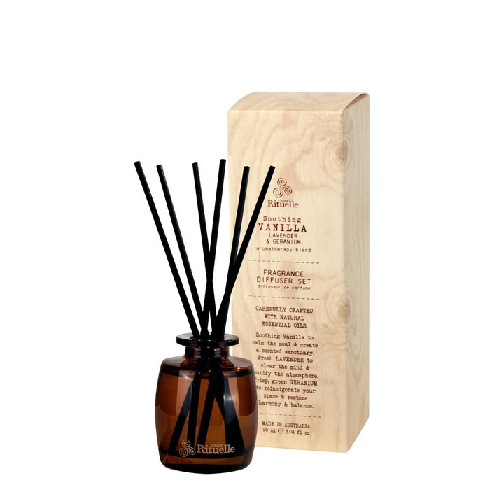 Vanilla, Lavender &amp; Geranium Mini Fragrance Diffuser Set | 90ml Diffuser Urban Rituelle