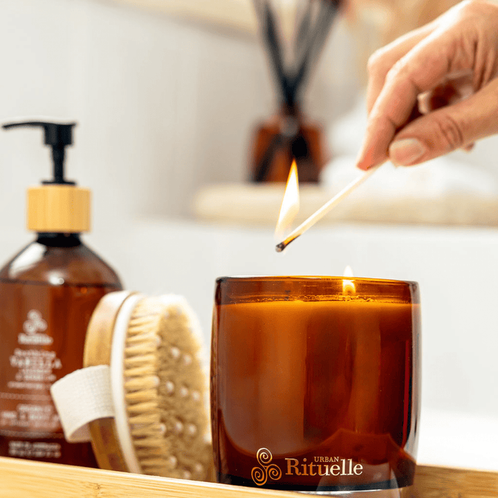 Vanilla, Lavender & Geranium<br> Scented Soy Candle | 140gm Urban Rituelle