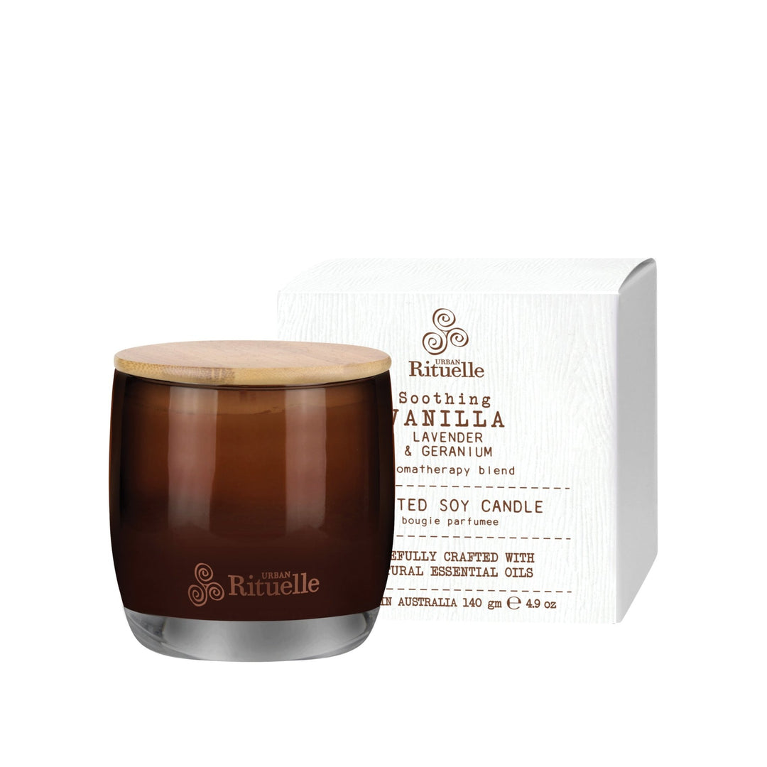 Vanilla, Lavender & Geranium<br> Scented Soy Candle | 140gm Urban Rituelle