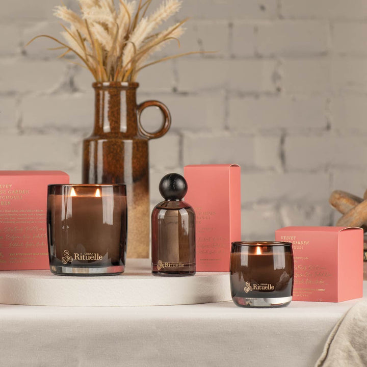 Velvet Rose Garden, Patchouli, Amber Scented Soy Candle | 400gm Candle Urban Rituelle
