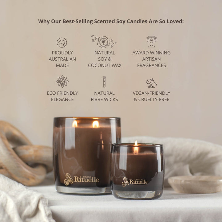 Velvet Rose Garden, Patchouli, Amber Scented Soy Candle | 400gm Candle Urban Rituelle