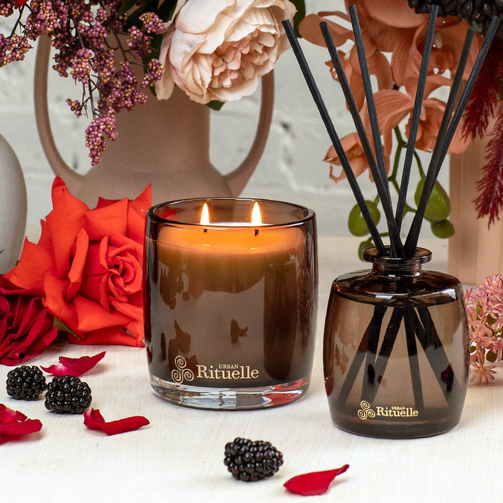 Velvet Rose Garden, Patchouli, Amber Scented Soy Candle | 400gm Candle Urban Rituelle