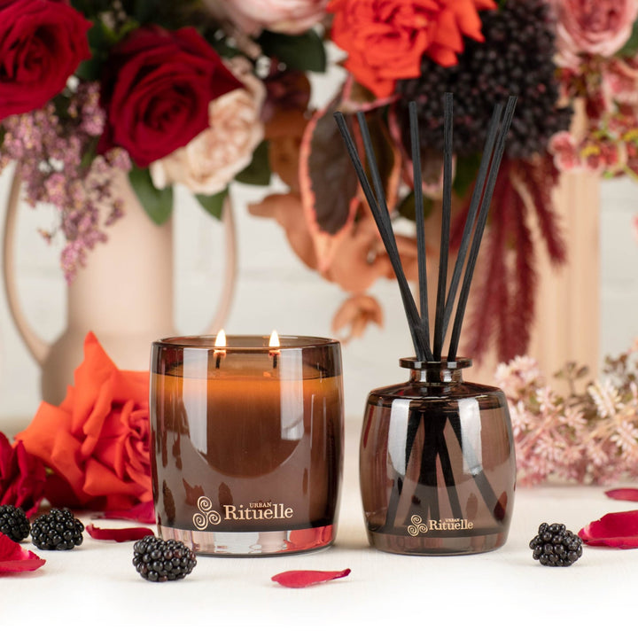 Velvet Rose Garden, Patchouli, Amber Scented Soy Candle | 400gm Candle Urban Rituelle