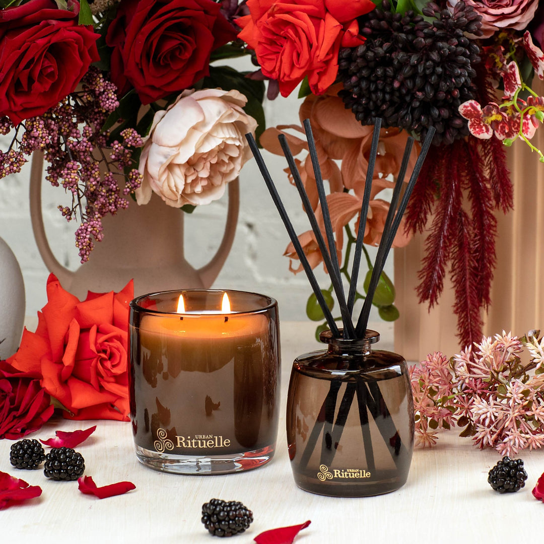 Velvet Rose Garden, Patchouli, Amber Scented Soy Candle | 400gm Candle Urban Rituelle