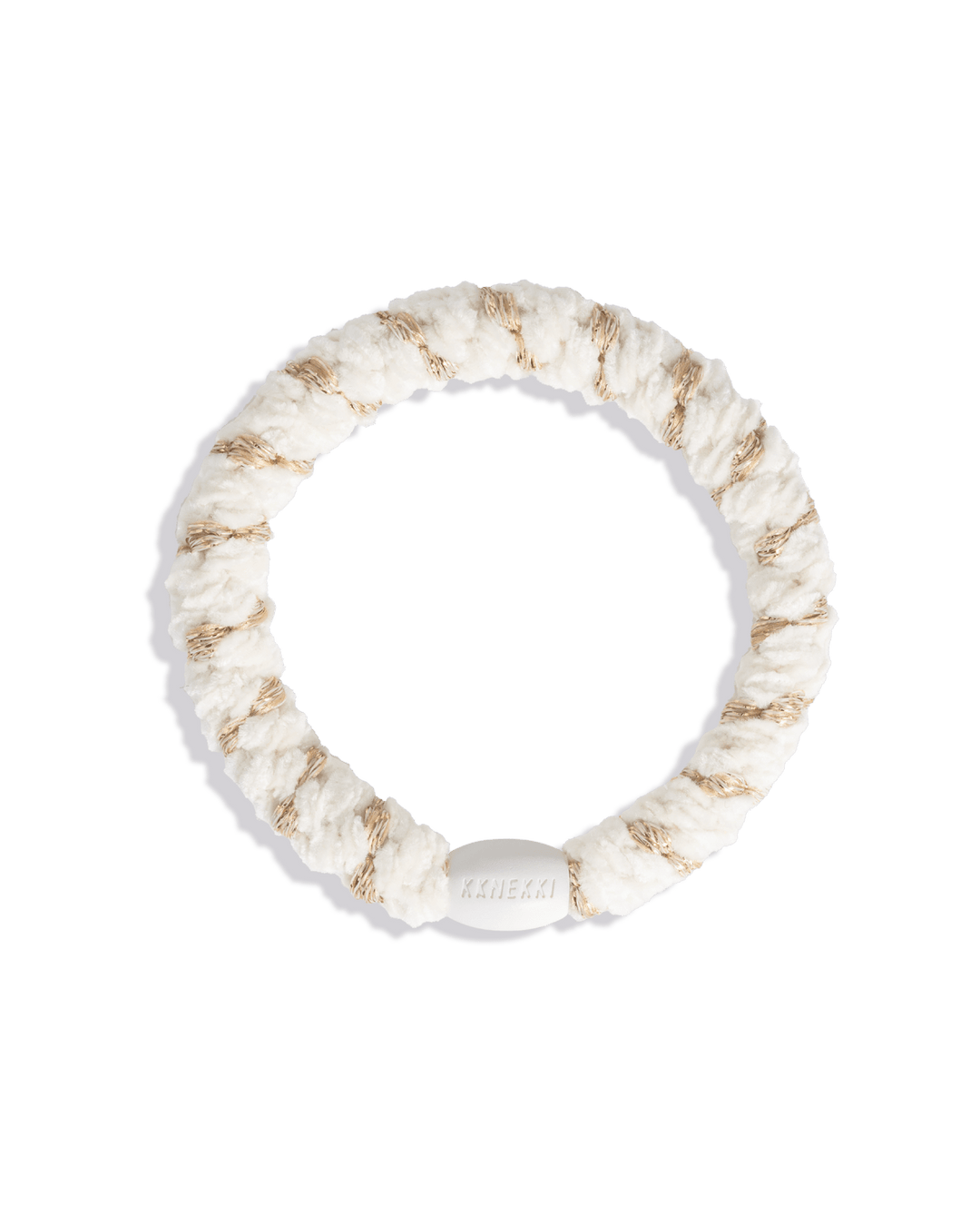 VELVET STRIPE IVORY KKNEKKI original hair ties