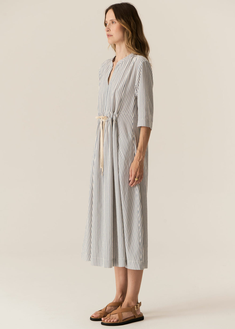 Vera Shirt Dress - Blue Stripe POL