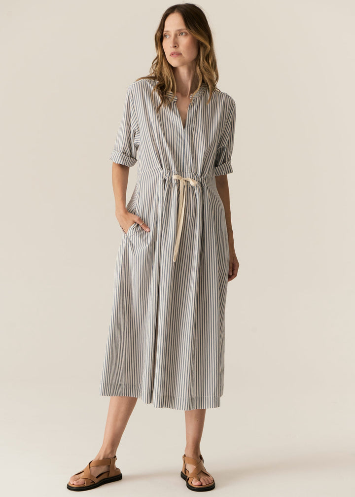 Vera Shirt Dress - Blue Stripe POL