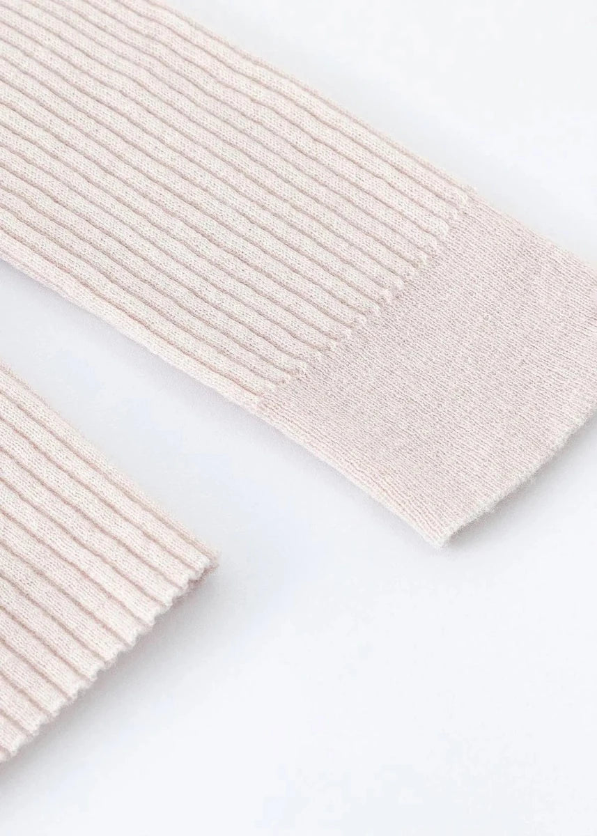 Vespa Ribbed Long Sleeve Crew - Chalk knit Alete