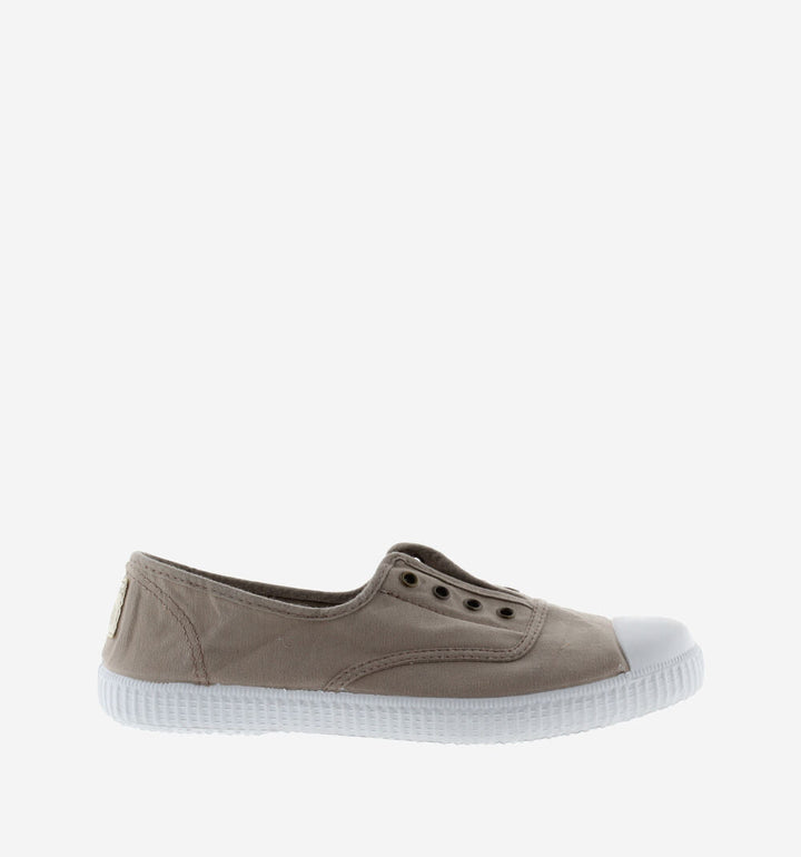 Victoria Shoes Canvas Elastic Trainers - Beige Shoes Victoria Shoes