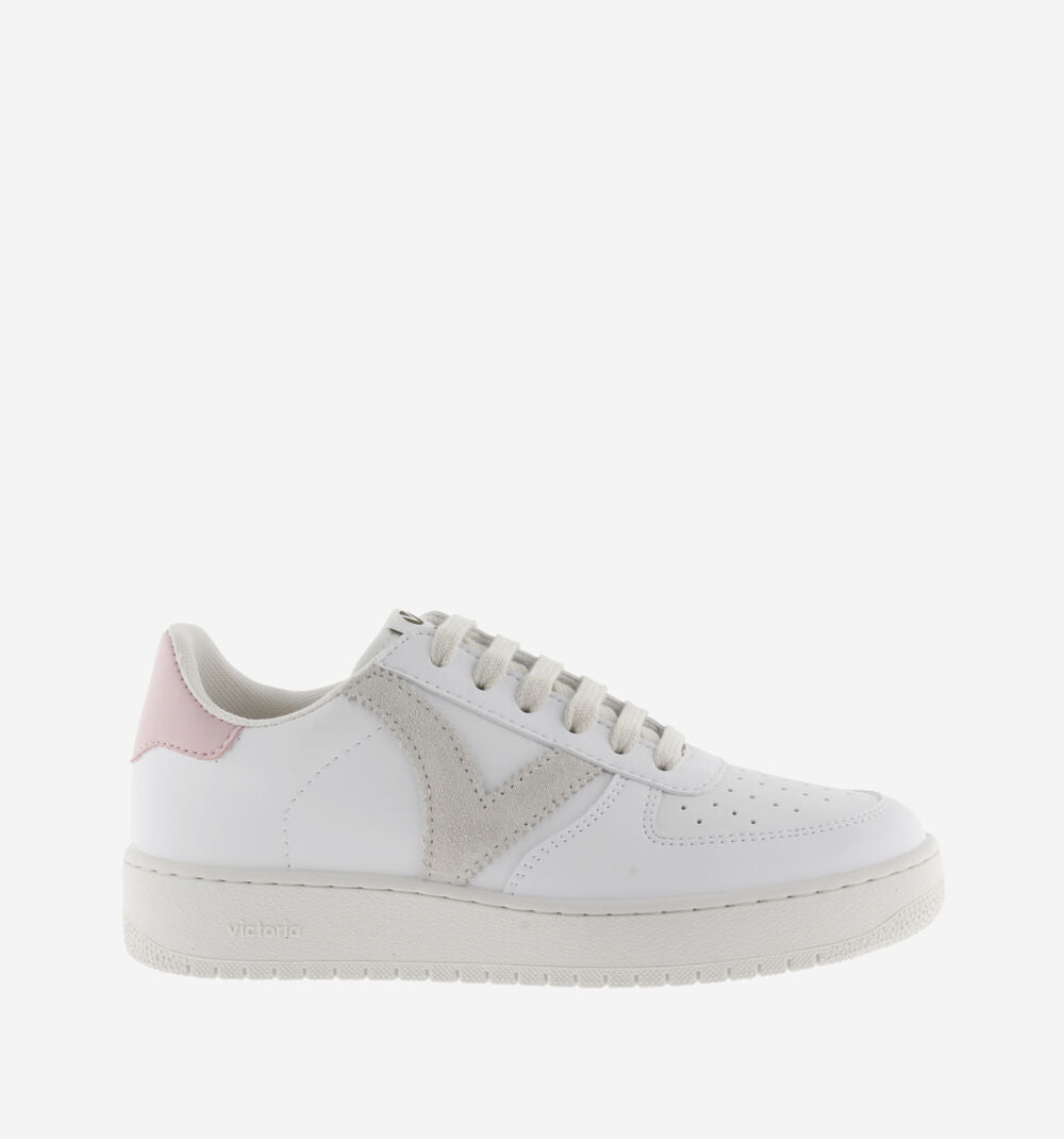 Victoria Sports Trainers Madrid Contrast - Grey with Pale pink Shoes Victoria Shoes