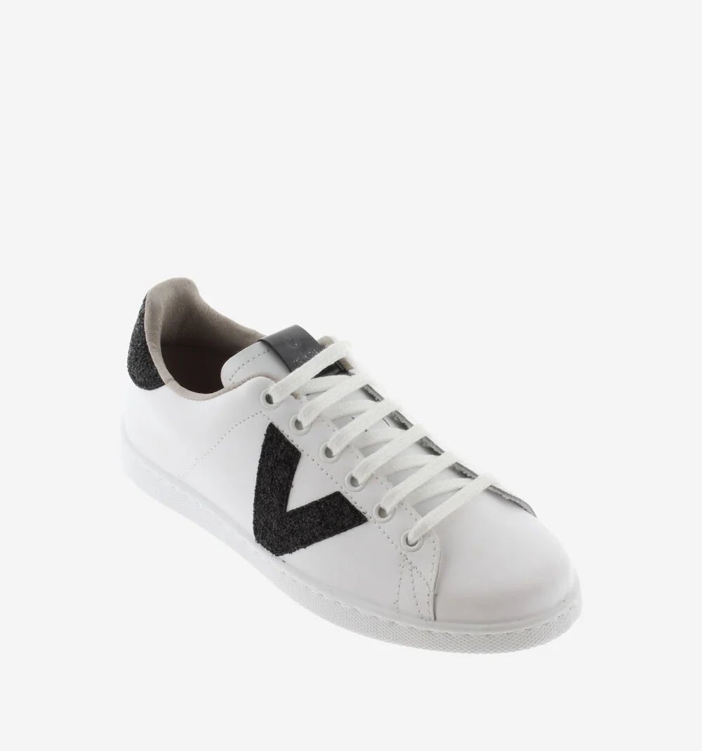 Victoria TENIS LEATHER & GLITTER SWIRLS - Black Shoes Victoria Shoes